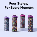 Encool SwiftSip Insulated Stainless Steel Water Bottle with Straw - Leak Proof Sports Water Bottle for School, Travel, Keeps Cold All Day, One-Touch Flip Lid, BPA-Free, 24 oz, Floral Afterlife - Image 6