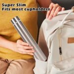 ChezMax Slim Thin Stainless Steel Vacuum Insulated Water Bottle Leak Proof Eco-Friendly Travel Cup Sports Drink Bottle 8.8OZ Silvery - Image 5