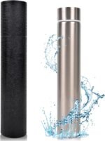 ChezMax Slim Thin Stainless Steel Vacuum Insulated Water Bottle Leak Proof Eco-Friendly Travel Cup Sports Drink Bottle 8.8OZ Silvery - Image 8