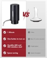 Electric Wine Decanter Aerator Dispenser: Automatic Whisky Bottle Dispenser - One Button Smart Drink Decanter with USB Rechargeable - Wine Air Aerator Pourer Spout for Lovers - Image 3