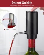 Electric Wine Decanter Aerator Dispenser: Automatic Whisky Bottle Dispenser - One Button Smart Drink Decanter with USB Rechargeable - Wine Air Aerator Pourer Spout for Lovers - Image 4