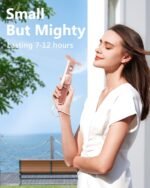 SWEETFULL Misting Fan Portable, Handheld Personal Mister Fans, Small Fan Rechargeable, Mini Spray Water Mist, Kids Women Portable Fans For Travel, Outdoors, Hiking, Camping Home Office (Pink) - Image 4