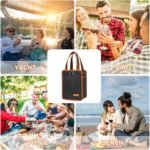 2 Pack 6 Bottle Wine Tote Bag, Insulated Thermal Padded Wine Carrier Tote, Reusable Wine Bags for Wine Bottles Travel, Camping and Picnic, Perfect Wine Lover Gift - Image 6