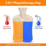 Large Hot Water Bottle with Cover, 2 Litre, Premium Natural Rubber Hot Water Bag, Soft Fleece Cover for Pain Relief, Back, Neck and Shoulders & Warm Cosy Nights (Grey) - Image 3