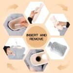 Large Hot Water Bottle with Cover, 2 Litre, Premium Natural Rubber Hot Water Bag, Soft Fleece Cover for Pain Relief, Back, Neck and Shoulders & Warm Cosy Nights (Grey) - Image 5