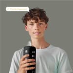 purifyou 40oz / 32oz / 22oz / 12oz Borosilicate Glass Water Bottle with Time & Volume Markers, Silicone Sleeve, Stainless Steel Lid | Reusable Glass Bottle for Water & Juice (40oz Jet Black) - Image 6