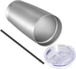 VEGOND 20oz Tumbler with Lid and Straw Stainless Steel Tumbler Cup Bulk Vacuum Insulated Double Wall Travel Coffee Mug Powder Coated Coffee Cup(Stainless 12 Pack - Image 5