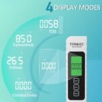 4 in 1 Digital Water Tester for Drinking Water - Accurate and Reliable TDS EC & Temperature(°C/°F) Meter - 0-9999 ppm - for Drinking Water, Aquarium, Hydroponics, Pool, Etc - Image 8