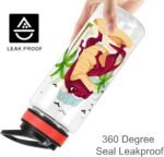 Home Tune 23oz Kids Water Bottle for School Boys, BPA FREE, Leak Proof Flip Straw, Easy Clean, Carry Handle - Dinosaur - Image 5