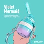 BOTTLE JOY Stainless-Steel Water Bottle: Kids Water Bottle,Leakproof Lid, Perfect Sip, Double Insulated, Eco-Friendly, Dishwasher Safe & Stylish Strap, Gifts for Kids (Violet Mermaid, 16 oz) - Image 5
