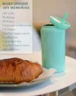 Glass Cups with Lids and Straws, 16oz Stainless Steels Cups, Beer Cups, Iced Coffee Cup, Smoothie Cup, Sublimation Tumbler, Cyan (Smooth Polished Finish, Sublimatable) - Image 5