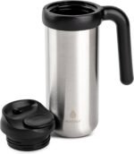 Manna Mocha Double-wall Vacuum Insulated Travel Mug with Leak-proof Easy-Align Lid - 16 Oz - Stainless Steel - Image 3