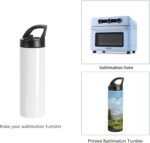 PYD Life 4 Pack Sublimation Tumblers Blanks Cups White 20 OZ Skinny Straight Sports Water Bottles Mugs with Portable Sippy Up Lid with Straw,for Tumbler Heat Press - Image 8