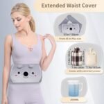 Hot Water Bag, Hot Water Bottle wtih Cover, 2L Rubber Warm Hot Water Bottles Pouch with 130cm Long Soft Waist Cover for Neck, Shoulder, Back, Hand, Legs and Period Pain Relief - Image 3