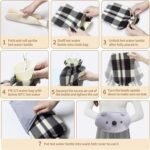 Hot Water Bag, Hot Water Bottle wtih Cover, 2L Rubber Warm Hot Water Bottles Pouch with 130cm Long Soft Waist Cover for Neck, Shoulder, Back, Hand, Legs and Period Pain Relief - Image 4