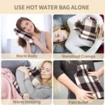 Hot Water Bag, Hot Water Bottle wtih Cover, 2L Rubber Warm Hot Water Bottles Pouch with 130cm Long Soft Waist Cover for Neck, Shoulder, Back, Hand, Legs and Period Pain Relief - Image 7
