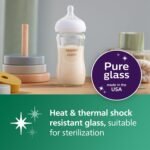 Philips Avent Glass Natural Bottle with Natural Response Nipple, Baby Gift Set, SCD858/01 - Image 4