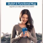 Copco Cone Travel Coffee Mug, 16 oz - Insulated Drinkware with Spill-Proof Lid and Handle, Microwave & Dishwasher Safe - BPA-Free, Compact for Desk & Cup Holder Friendly (Blue) - Image 3