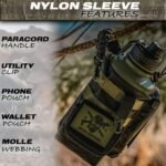 Iron Infidel Battle Bottle - Half Gallon Insulated Water Bottle with Paracord Handle, Large 64 oz Stainless Steel Water Jug with Rugged, Removable Sleeve for Keys, Wallet & Phone (Widowmaker 2L) - Image 3