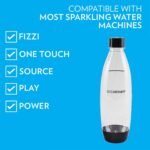 SodaStream Black 1L Slim Carbonating Bottles Twin Pack, Pack of 2 - Image 3