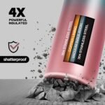 Stainless Steel Insulated Water Bottle and Travel Mug for Hot and Cold Beverages, Wide Mouth, Double Wall Insulated Hydration Sports Water Bottle for Hiking, Biking, Outdoor, 22 OZ BPA Free - Image 4