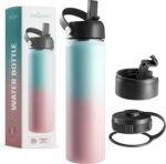 Stainless Steel Insulated Water Bottle and Travel Mug for Hot and Cold Beverages, Wide Mouth, Double Wall Insulated Hydration Sports Water Bottle for Hiking, Biking, Outdoor, 22 OZ BPA Free - Image 8