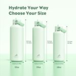 POWCAN 18 oz Insulated Water Bottle: Leakproof, Cup Holder Friendly, Standard Mouth, Top Handle, Stainless Steel Water Bottle for Women, Student, Teacher, Nurse, Commuter, Gift for Girl (Mint Dew) - Image 5