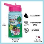 Hello Kitty 14 OZ Water Bottle - Hello Kitty, My Melody, Keroppi- Travel Water Bottle With Built in Straw - Official Sanrio Merchandise - Image 4