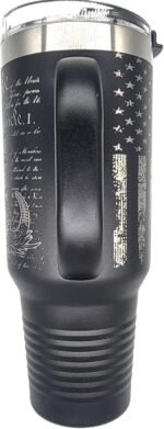Don't Tread on Me Gadsden 40oz Tumbler Laser-Engraved Patriotic Tumbler: Stainless Steel, Double-Walled Insulation - Gift for Patriots & Veterans - Image 6