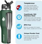 SENDESTAR 40oz Water Bottle Wide Mouth Stainless Steel Vacuum Insulated Double Wall with Straw Lids Fit in Any Car Cup Holder - Image 3