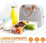 Lunch Bag for Women & Men Adult Insulated Lunch Box, Small Leakproof Cooler Food Lunch Containers Reusable High Capacity Lunch Tote Bags for Work, Travel, Outdoor (Grey) - Image 4