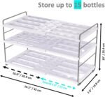 YAN & HIN 2 Packs Extendable Pantry Organizers and Storage, Kitchen Cabinet Organizer, 3-Tier Adjustable Height, Hold 15 Bottles - Water Bottle, tupperware, Fridge, Kitchen countertop Organizer - Image 5