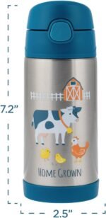 Stephen Joseph Double Wall Stainless Steel Bottles, Insulated Water Bottle for Kids Toddlers, Vacuum Insulated Bottle with Straw, BPA-Free Water Bottle – 11.8 Ounces, Construction - Image 3