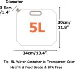 SUPANT Collapsible Emergency Water Jug Container Bag, Freezable, BPA Free Plastic Water Carrier Tank, Outdoor Folding Water Bag for Sport Camping Riding Mountaineer Backoacking, Food Grade - Image 4