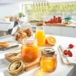 Bormioli Rocco Quattro Stagioni Small Bottles (Set of 6) - 6.75 Oz. Embossed Reusable Glass Jars with Airtight Lid, For Food Prep, Sauces, Gifts & Crafts - Round Bottle Containers, Made in Italy - Image 4