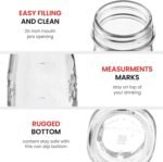 Bormioli Rocco Quattro Stagioni Small Bottles (Set of 6) - 6.75 Oz. Embossed Reusable Glass Jars with Airtight Lid, For Food Prep, Sauces, Gifts & Crafts - Round Bottle Containers, Made in Italy - Image 5