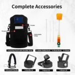 Insulated Water Bottle 128oz,Triple Wall Vacuum Stainless Steel(Dishwasher Safe),Leak Proof & Non-BPA,Flask Jug with Paracord Handle & Straw Spout Lids Sports Black - Image 7