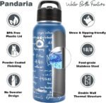32oz Insulated Water Bottle Stainless Steel, Leak Proof Water Bottle with 2 Starws, 2 Lids and 1 Cleaning Brush (Love Letter, 32 Ounces) - Image 3