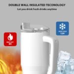 25 Pack 20 oz Sublimation Blank Tumblers with Handle and Lid Bulk Stainless Steel Double Vacuum Insulated Mug Heat Press Transfer Printing DIY Cup - Image 4