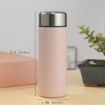 Small Water Bottle Mini Insulated Water Bottle for Hot and Cold Drinks Cute Stainless Steel Travel Coffee Mug Leak Proof Vacuum Flask 6.7 OZ/200 Ml (Pink) - Image 3