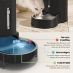 CZPET Automatic 4L/1Gal/135Oz Cat Water Dispenser with Stainless Steel Bowl, Gravity Waterer for Small Medium Dog Puppy Kitten (Black) - Image 5