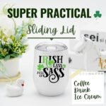 Onebttl Irish Gifts for Women Men, Ireland Gift for Irish for St Patricks Day Christmas, 12oz Stainless Steel Tumbler with Lid - Full of Sass - Image 4