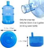 Qiuttnqn 30 Pack Gallon Water Bottle Caps,Non Spill Water Bottle Caps for 55mm 3 and 5 Gallon Water Jugs,Non Spill Caps Reusable Snap on Cap - Image 3