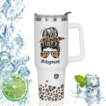 Dog Mom Gifts for Women, 40 oz Dog Mom Cup Tumbler with Handle Lid and Straw - Image 5