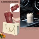 Coffee cup,Insulated Travel Coffee Mug Spill Proof Leak Proof Portable To Go Camping Stainless Steel Coffee Tumbler Reusable Coffee Cups with Lids Thermos for Hot and Cold Drink (Modern Red) - Image 5