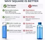 Clean Bottle Water Bottle, Leakproof Blue Bottle for Summer, Reusable Bottle for School, Sports, Travel – Compatible with Backpack Pockets 25 oz, Blue - Image 4