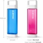Clean Bottle Water Bottle, Leakproof Blue Bottle for Summer, Reusable Bottle for School, Sports, Travel – Compatible with Backpack Pockets 25 oz, Blue - Image 5