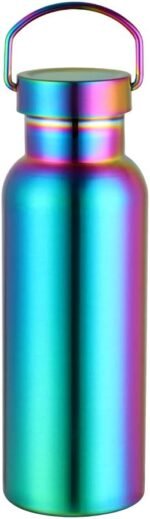17Oz 304 Stainless Steel Water Bottles, Double Wall Vacuum Insulated Water Bottle, Metal Sport Water Thermos for Outdoor Travel Picnic (Rainbow Color) - Image 2