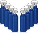 17oz Stainless Steel Water Bottle,Leak-Proof Sweat-Proof Travel Flask,Double Wall Vacuum,Portable Insulated Cup,Reuseble Metal Bottle for School Sports Hikers Kids,Navy(8Packs) - Image 2