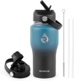 18 oz Insulated Water Bottle with Straw fit in Car Cup Holder, Triple Wall Vacuum Stainless Steel(Cold 48 hrs, Hot 24 hrs), Leakproof & Non-BPA, Hydro Travel Flask with Straw and Spout Lid - Image 2